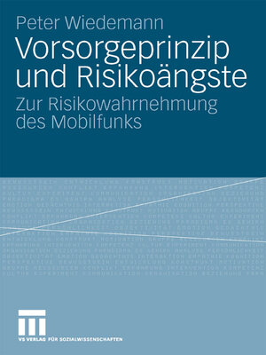 cover image of Vorsorgeprinzip und Risikoängste